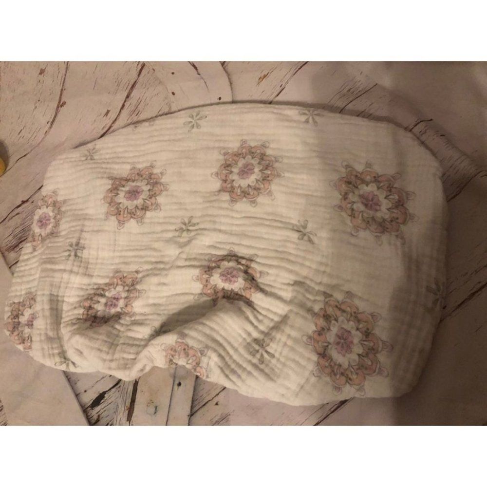 Aden + anais changing diaper pad cover muslin pink floral